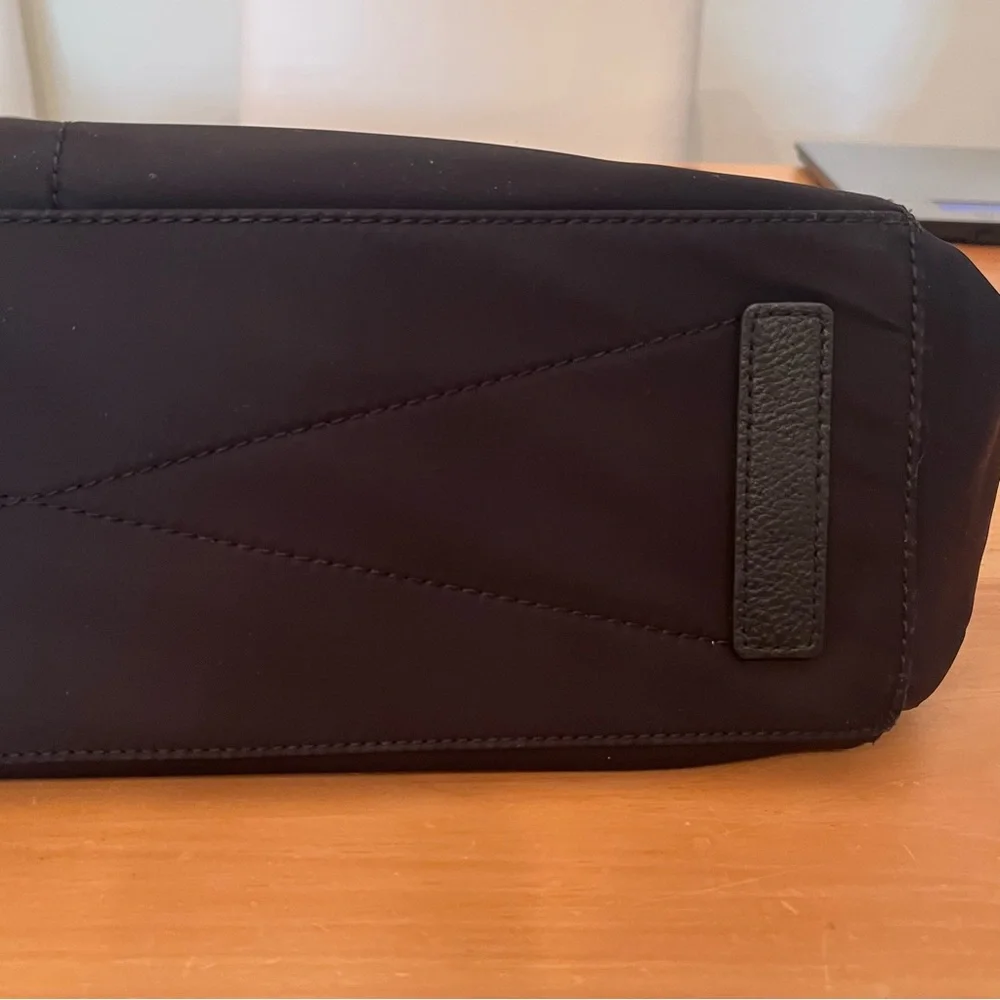 MILLY Luxe Diaper Bag Black Nylon w/ Leather Trim with Changing Pad - MSRP $350